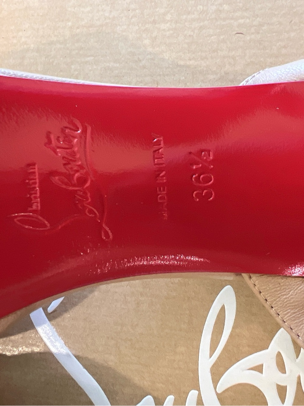 Christian Louboutin Nude Slingback Heels Sandals 100 - Picture 5 of 11